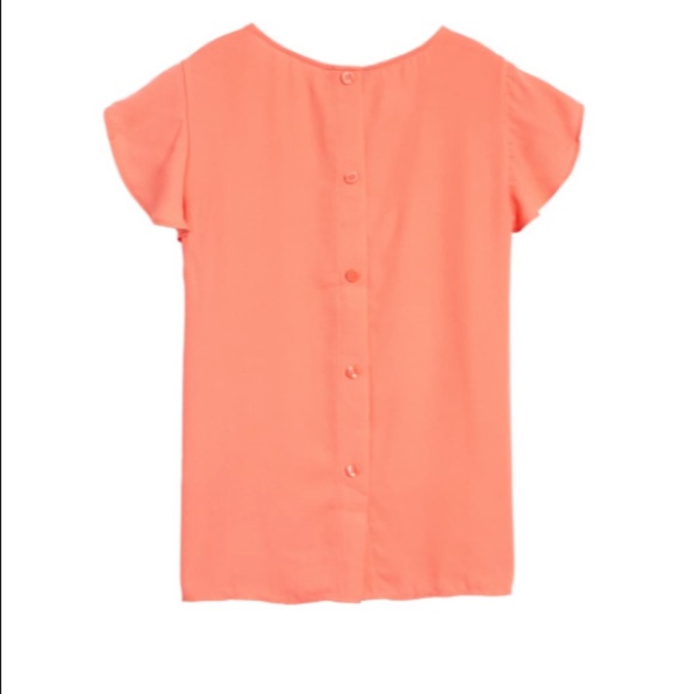 NWT Halogen Square Neck Flutter Sleeve Top